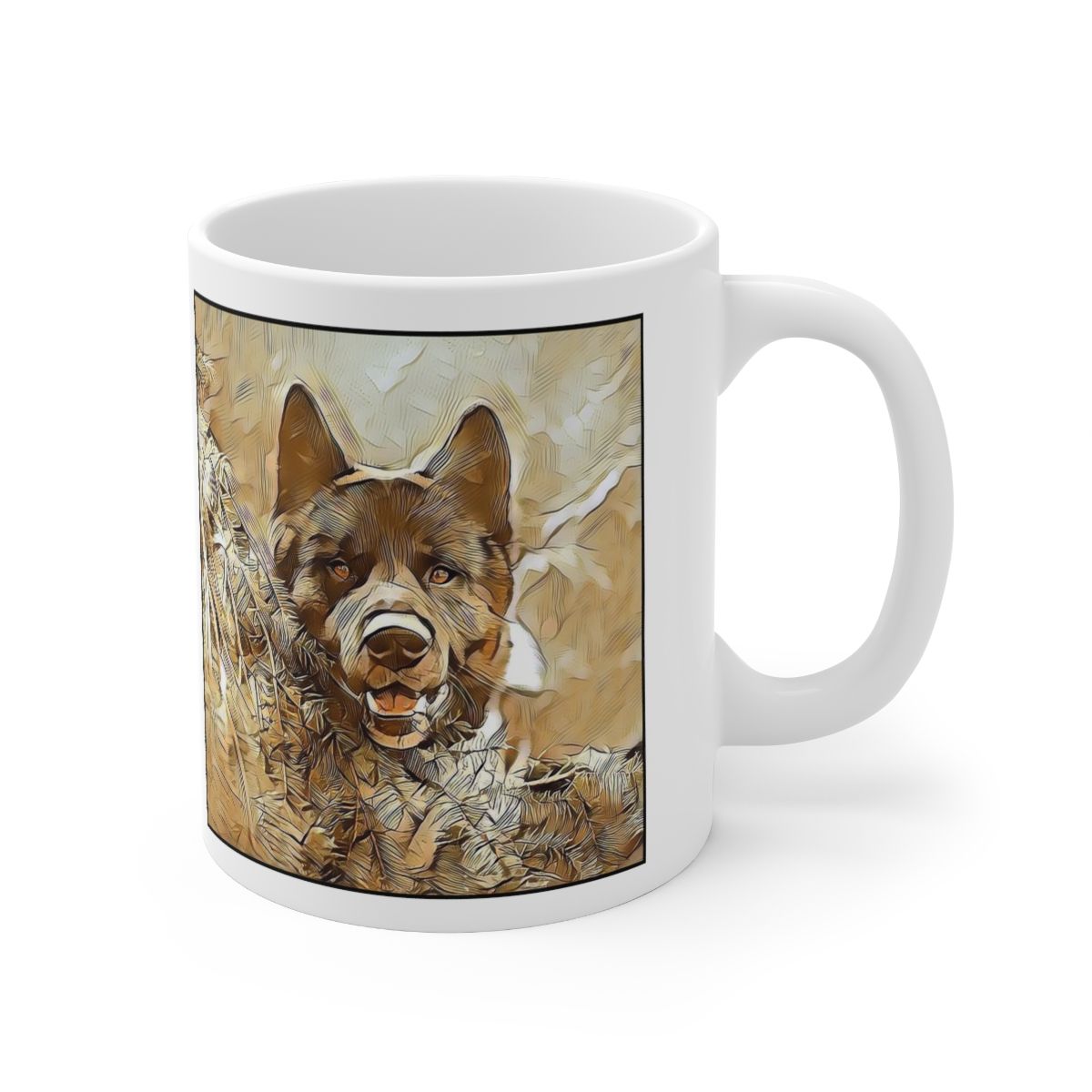Picture of American Akita-Hairy Styles Mug
