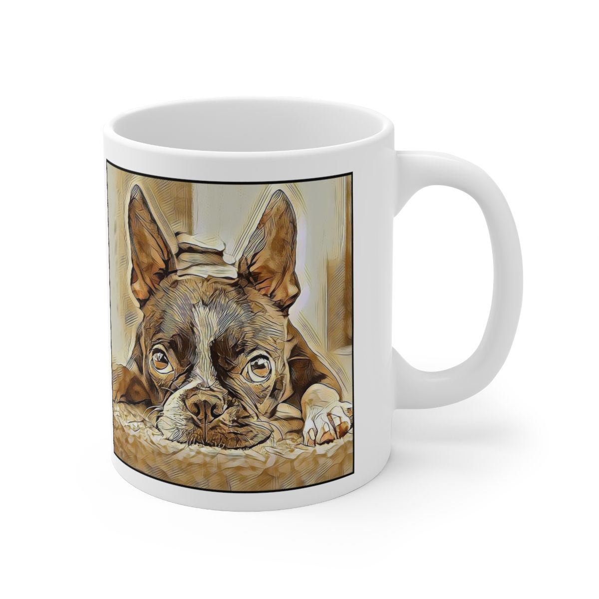 Picture of Boston Terrier-Hairy Styles Mug