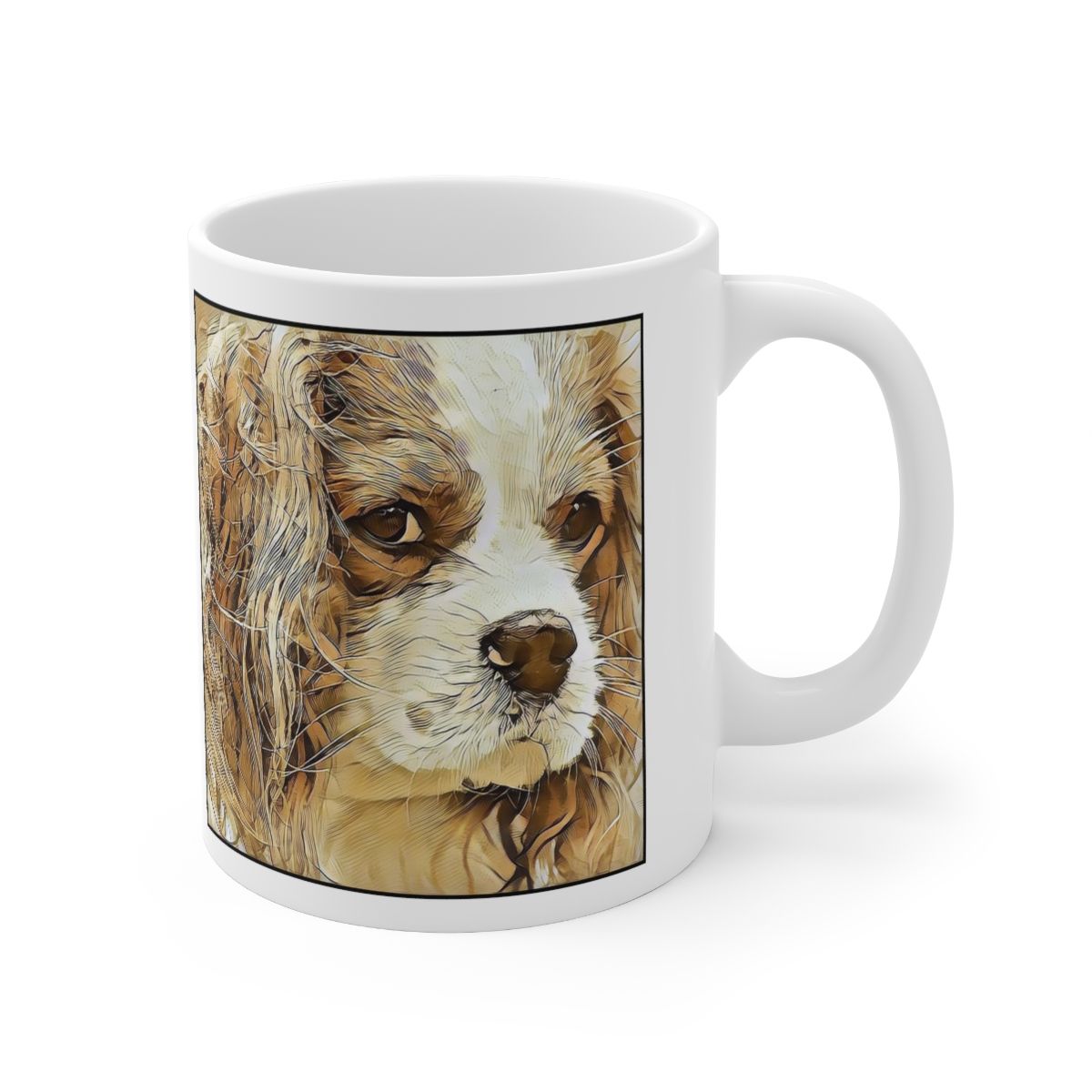 Picture of Cavalier King Charles Spaniel-Hairy Styles Mug