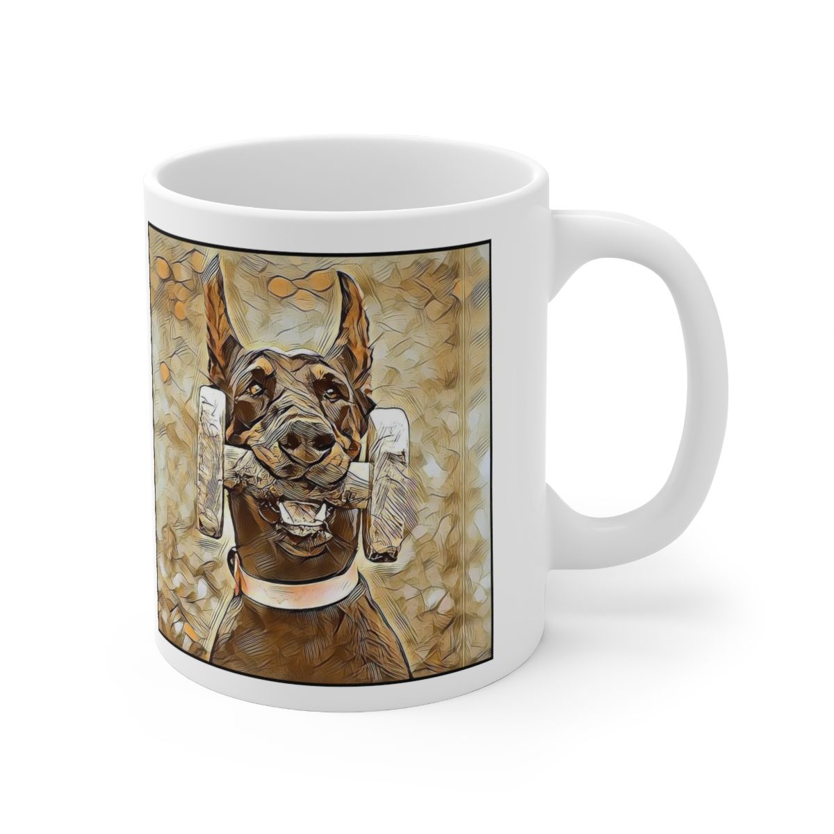 Picture of Doberman cropped-Hairy Styles Mug