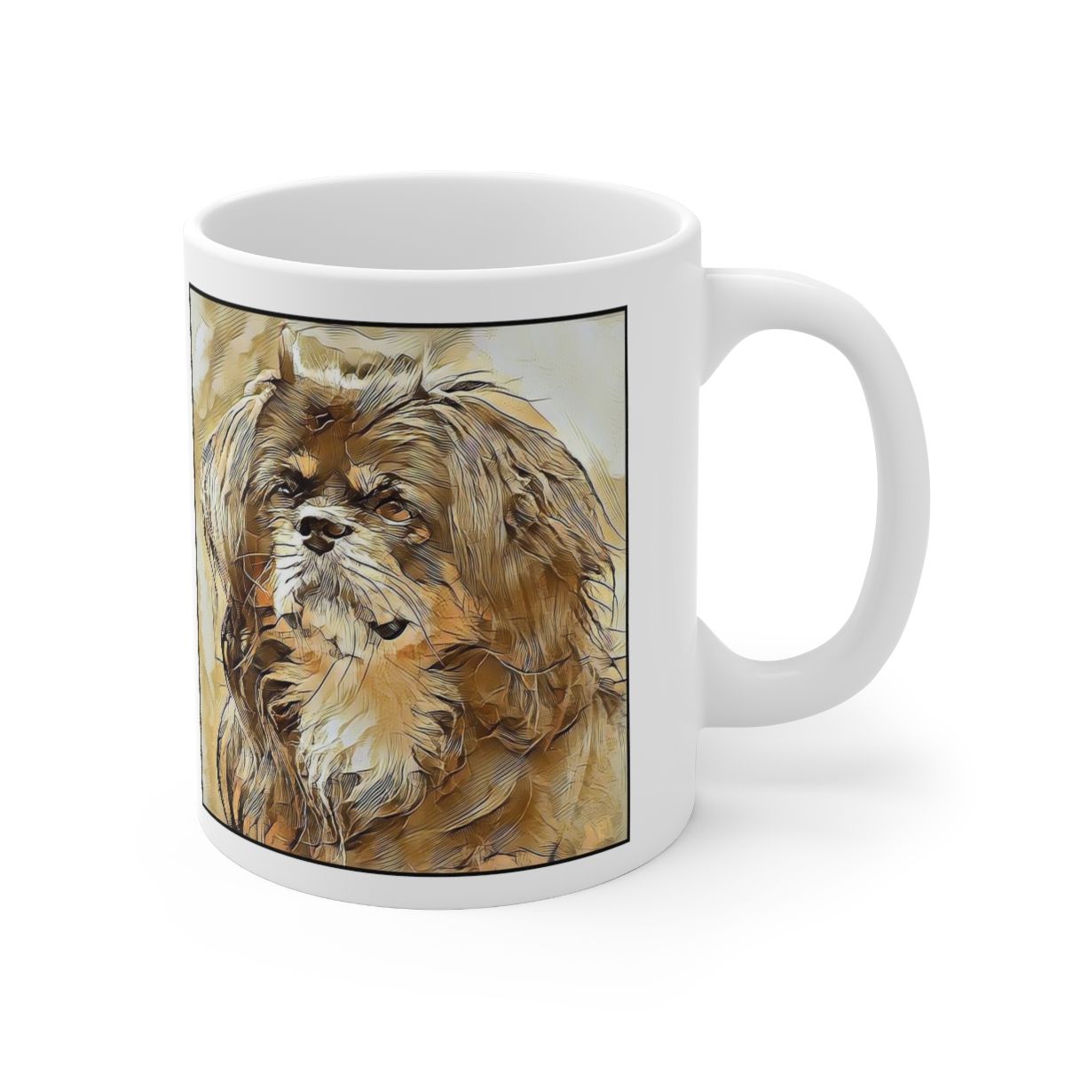 Picture of Tibetan Spaniel-Hairy Styles Mug