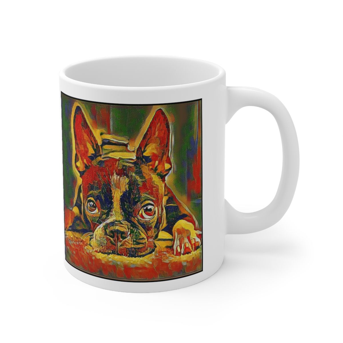 Picture of Boston Terrier-Garden Veggie Mug