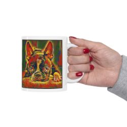 Picture of Boston Terrier-Garden Veggie Mug
