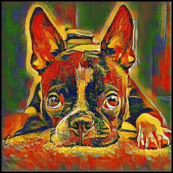 Picture of Boston Terrier-Garden Veggie Mug