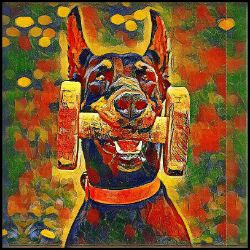 Picture of Doberman-Garden Veggie Mug