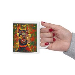 Picture of Doberman cropped-Garden Veggie Mug