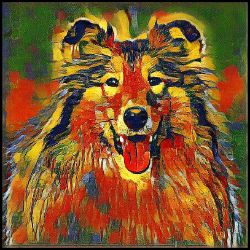 Picture of Rough Collie-Garden Veggie Mug