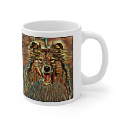 Picture of Rough Collie-Cool Cubist Mug