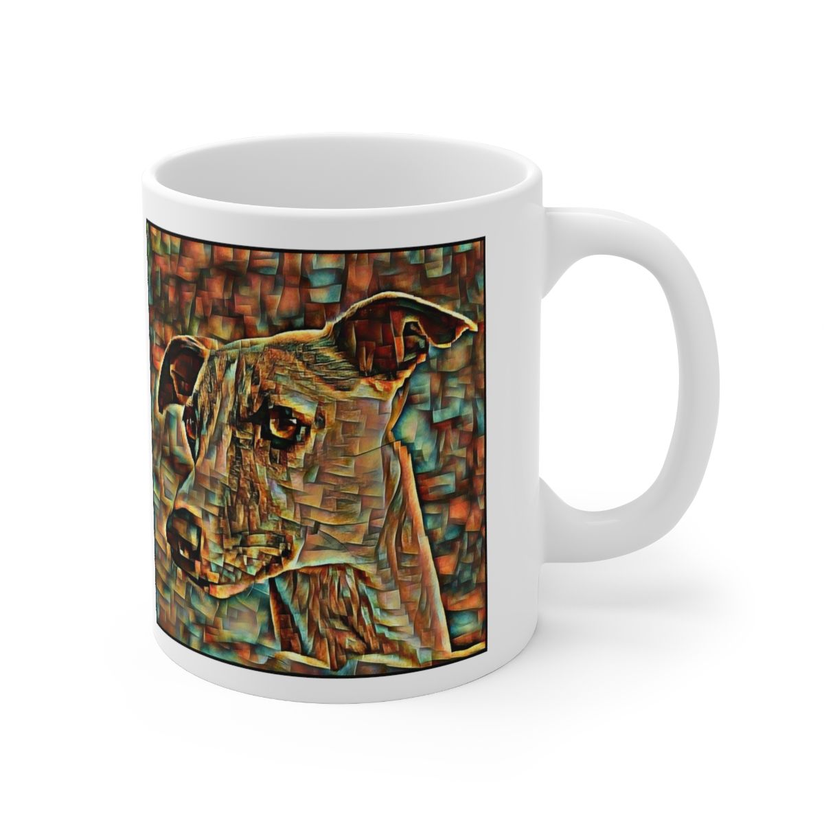 Picture of Whippet-Cool Cubist Mug