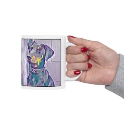 Picture of Doberman-Lavender Ice Mug