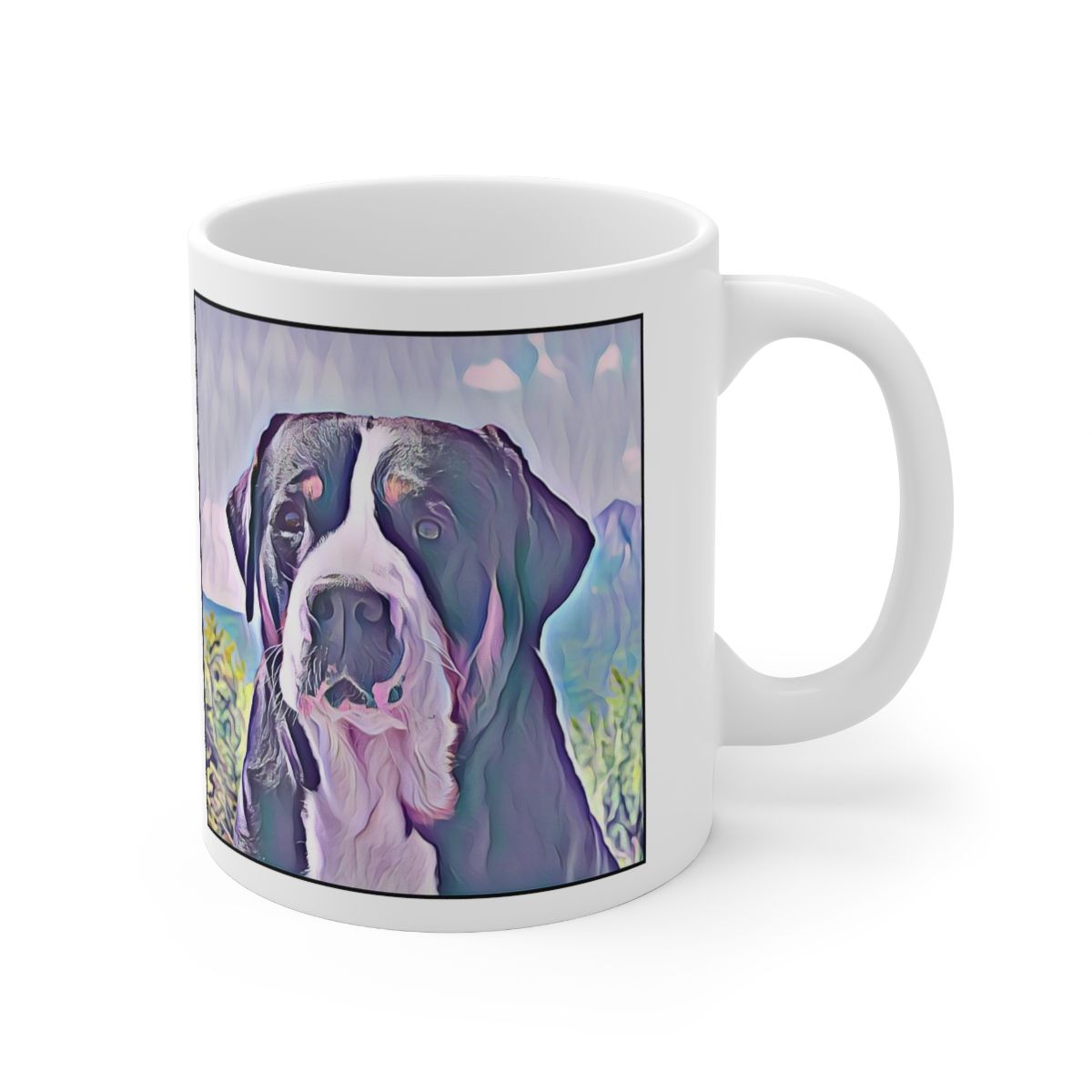 Picture of Greater Swiss Mountain Dog-Lavender Ice Mug
