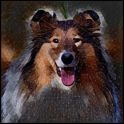 Picture of Rough Collie-Rock Candy Mug