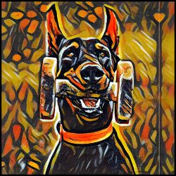 Picture of Doberman cropped-Graffiti Haus Mug