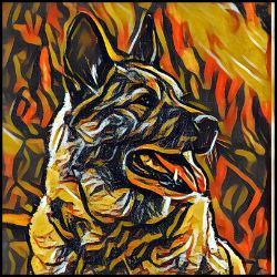 Picture of Norwegian Elkhound-Graffiti Haus Mug