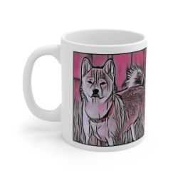 Picture of Akita Shiba Inu-Comic Pink Mug