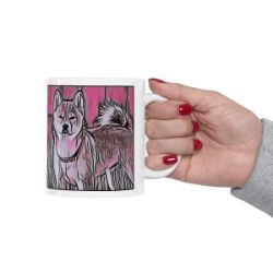 Picture of Akita Shiba Inu-Comic Pink Mug
