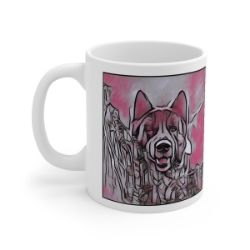 Picture of American Akita-Comic Pink Mug