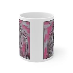Picture of Bassett Hound-Comic Pink Mug