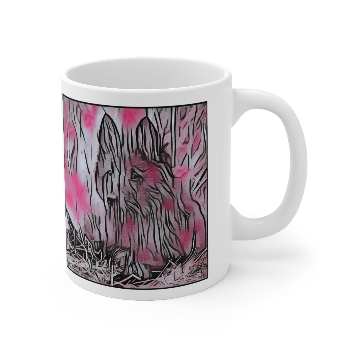 Picture of Belgian Sheepdog Belgian Shepherd-Comic Pink Mug
