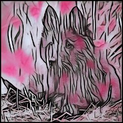 Picture of Belgian Sheepdog Belgian Shepherd-Comic Pink Mug