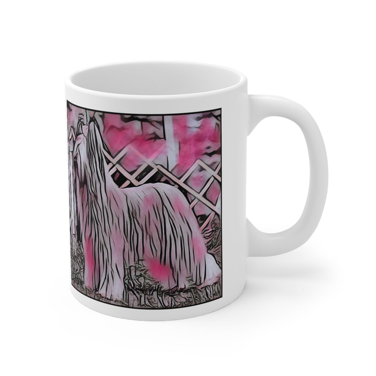 Picture of Briard-Comic Pink Mug