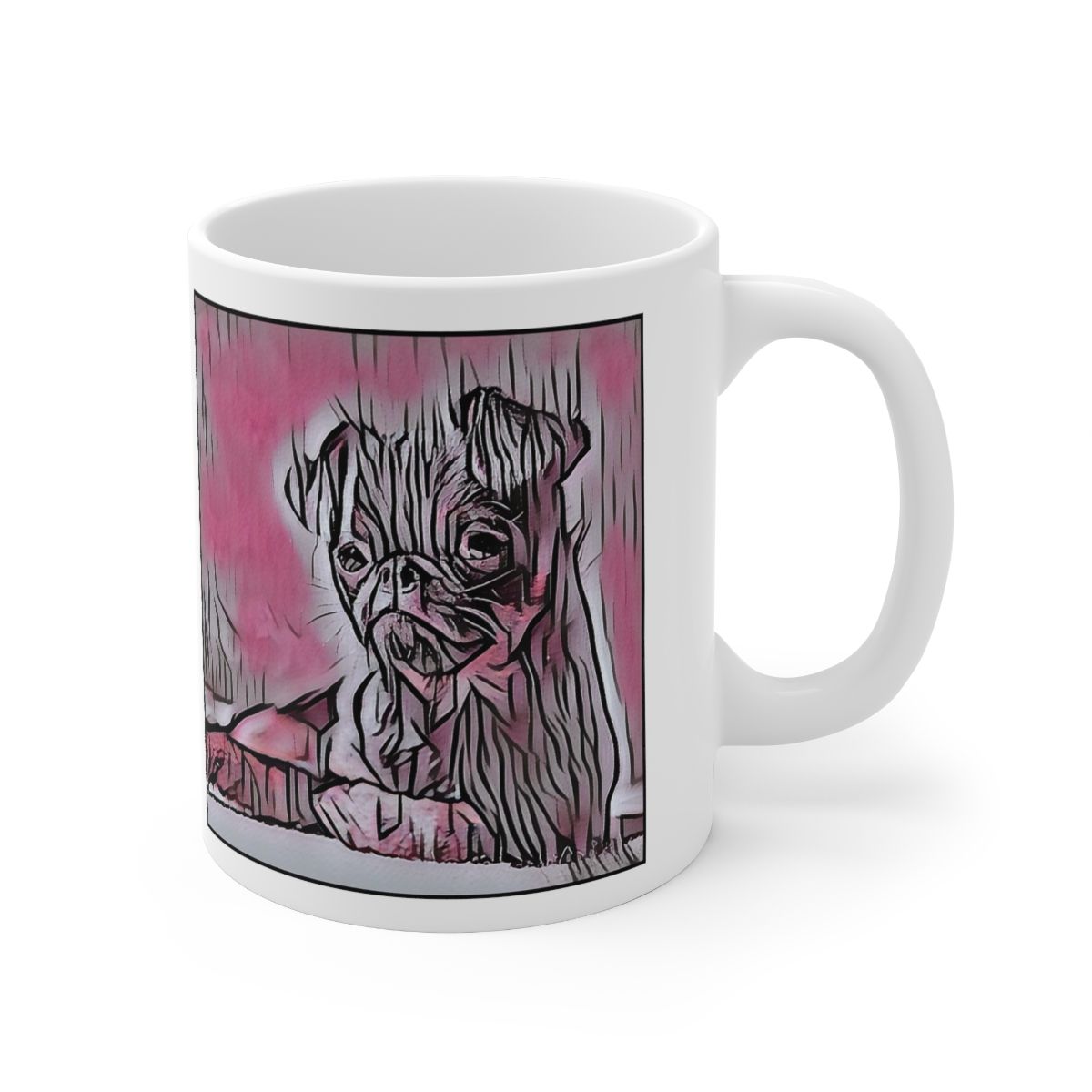 Picture of Brussels Griffon-Comic Pink Mug