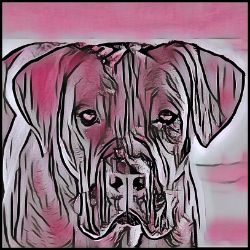 Picture of Cane Corso-Comic Pink Mug