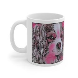 Picture of Cavalier King Charles Spaniel-Comic Pink Mug