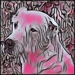 Picture of Central Asian Shepherd Dog-Comic Pink Mug