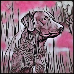 Picture of Chesapeake Retriever-Comic Pink Mug