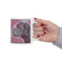 Picture of Curly Coated Retriever-Comic Pink Mug