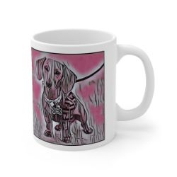 Picture of Dachshund-Comic Pink Mug