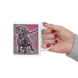 Picture of Dachshund-Comic Pink Mug