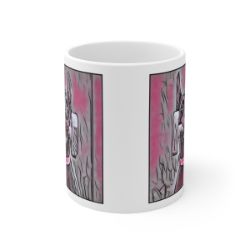 Picture of Doberman cropped-Comic Pink Mug