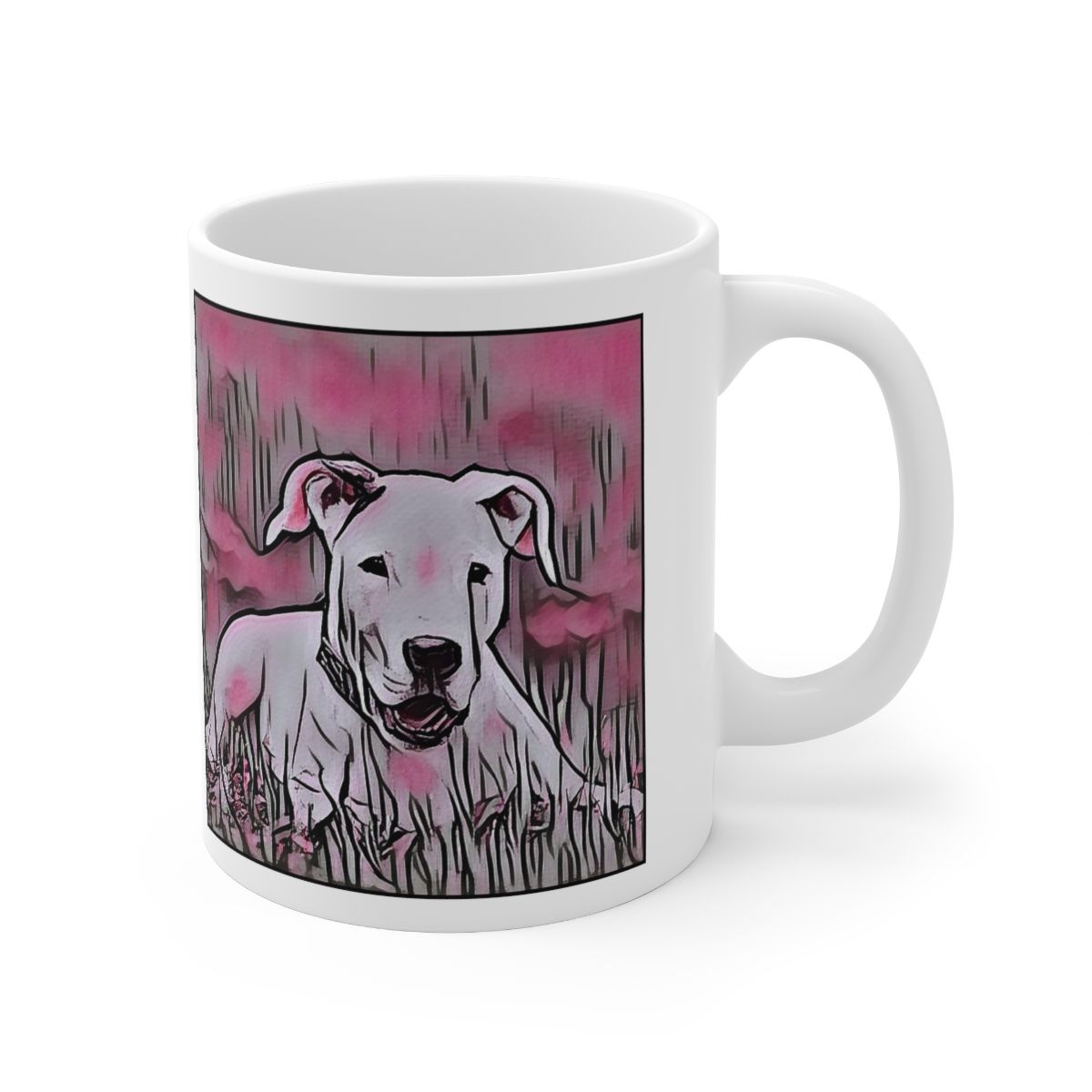 Picture of Dogo Argentino-Comic Pink Mug