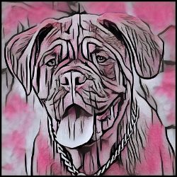Picture of Dogue de Bordeux-Comic Pink Mug