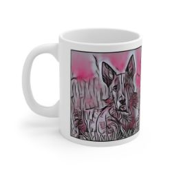 Picture of Dutch Shepherd-Comic Pink Mug