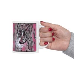 Picture of English Bull Terrier-Comic Pink Mug