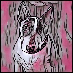 Picture of English Bull Terrier-Comic Pink Mug