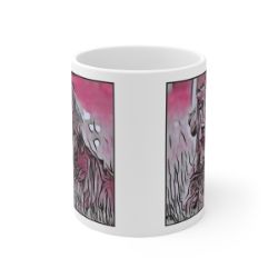 Picture of German Long Haired Pointer-Comic Pink Mug