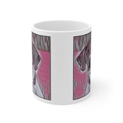 Picture of German Shorthaired Pointer-Comic Pink Mug