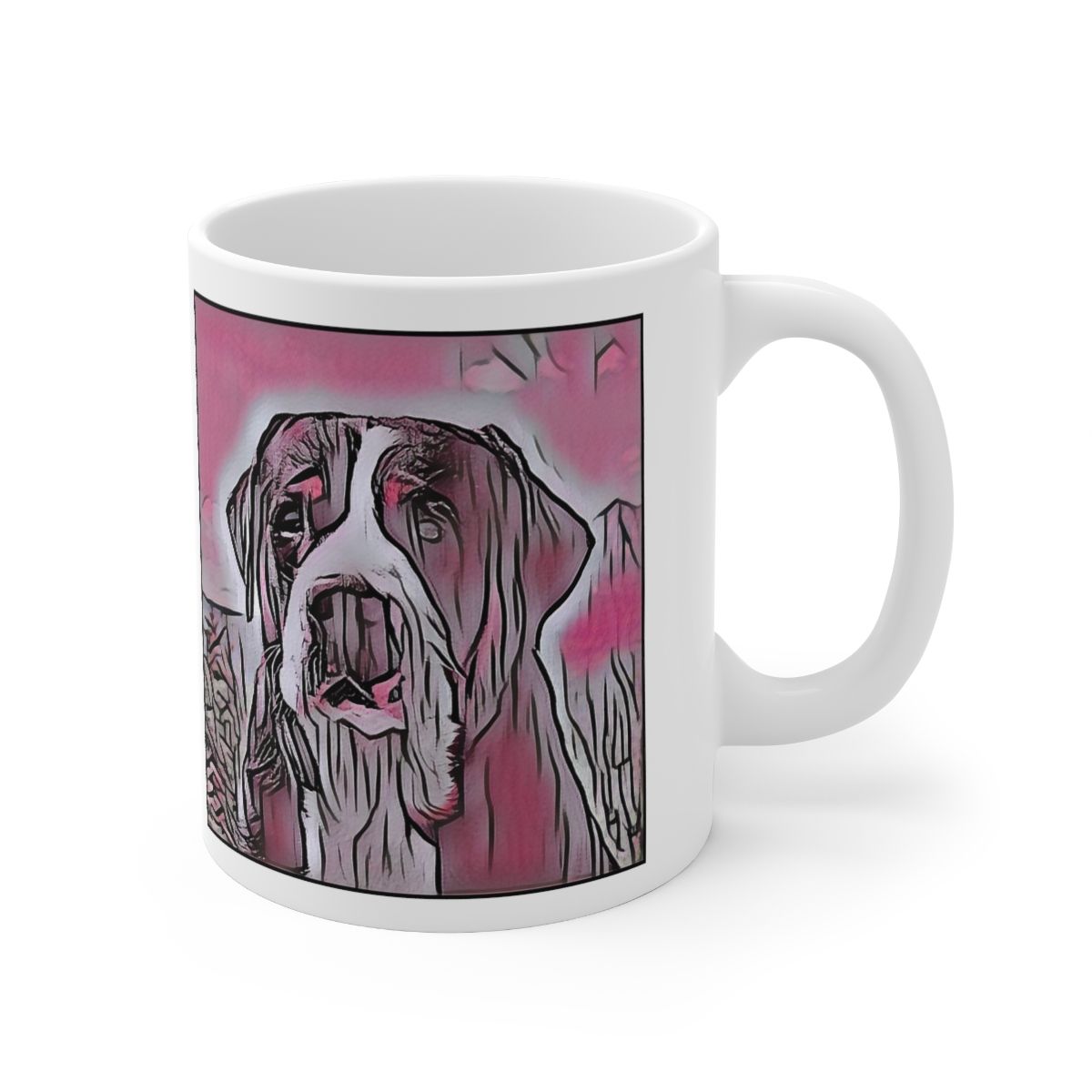 Picture of Greater Swiss Mountain Dog-Comic Pink Mug
