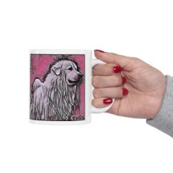 Picture of Great Pyrenees-Comic Pink Mug