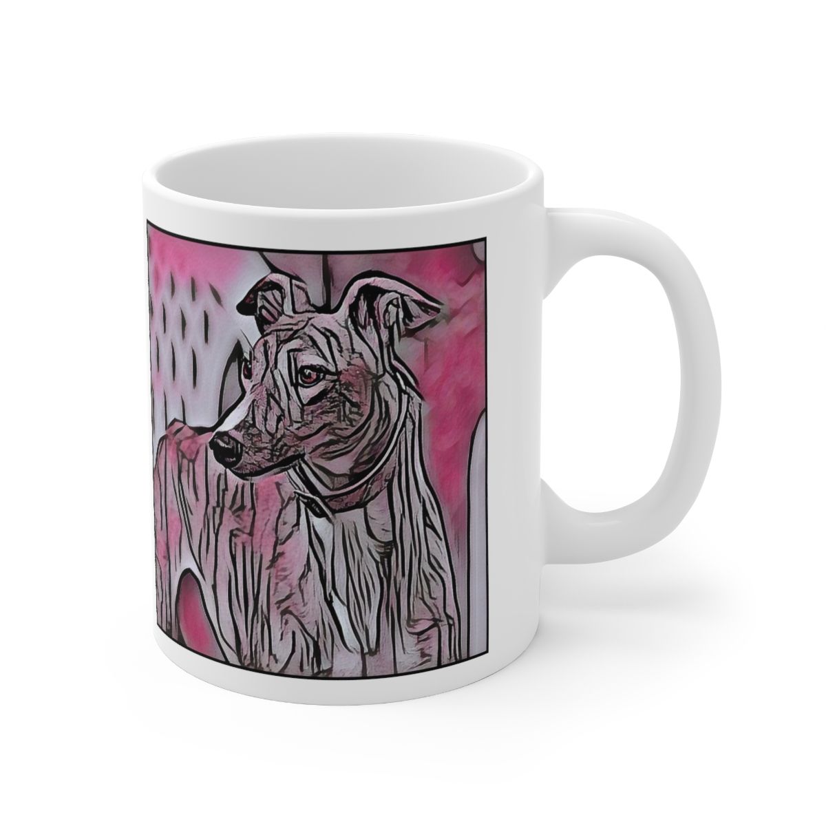Picture of Greyhound-Comic Pink Mug