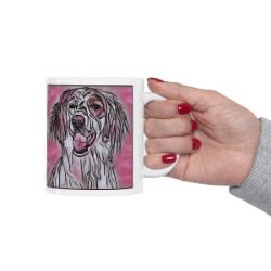 Picture of Irish Red and White Setter-Comic Pink Mug