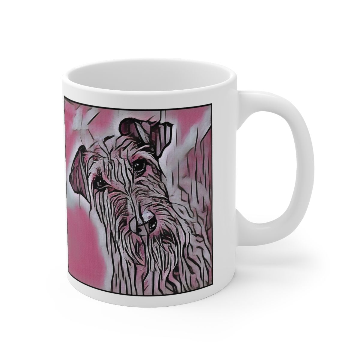 Picture of Irish Terrier-Comic Pink Mug