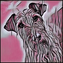 Picture of Irish Terrier-Comic Pink Mug
