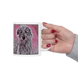 Picture of Irish Wolfhound-Comic Pink Mug