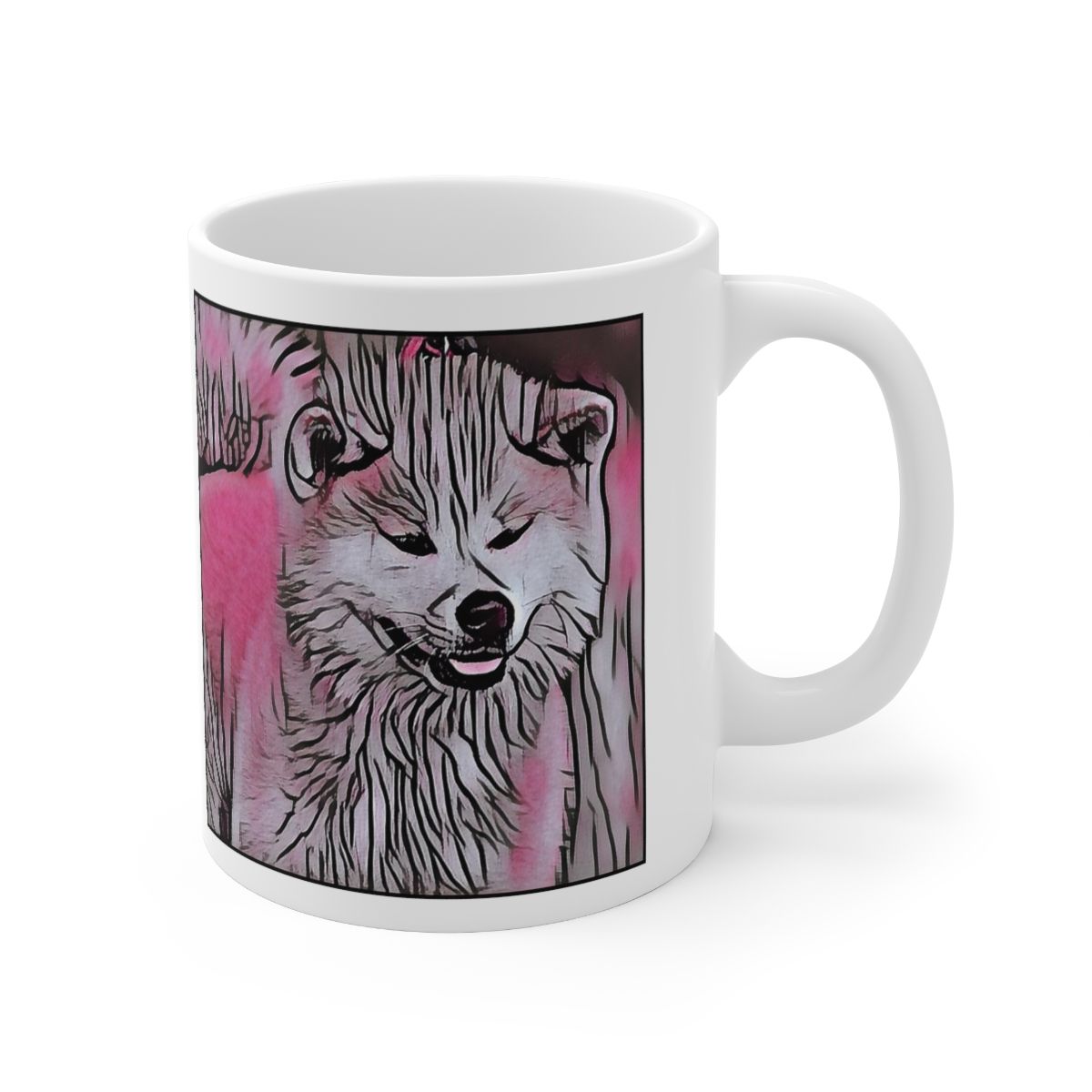 Picture of Japanese Akita Inu-Comic Pink Mug