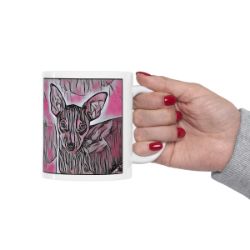 Picture of Miniature Pinscher-Comic Pink Mug